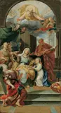 Agostino Masucci, DIE ERZIEHUNG MARIENS., Öl auf Leinwand (doubliert)