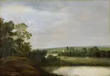 Johann Pietersz Schoeff, WEITE SEELANDSCHAFT., Öl auf Holz