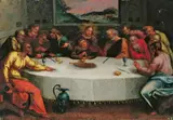 DAS LETZTE ABENDMAHL. by gen. Il Garofalo Benvenuto Tisi, Öl auf Kupfer, sold May 2008