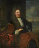Johannes Vollevens, BILDNIS EINES KAUFMANNS., Signiert und datiert Mitte links: Jan Vollevens fec. 1723. Öl auf Leinwand