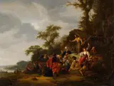 Jacob Willemsz de Wet, DIE PREDIGT JOHANNES DES TÄUFERS., Signiert unten rechts: J. De Wet. Öl auf Holz
