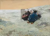 Hans von Bartels, FRAUEN MIT KIND AM STRAND.