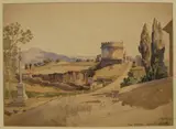 VIA APPIA BEI ROM. by Heinrich Friedrich Johann Gärtner, Signiert unten rechts: HGärtnerfec. Aquarell auf Bütten, sold May 2008