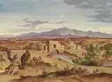 PONTE NOMENTANO UND MONTE GENAIO. by Heinrich Friedrich Johann Gärtner, Datiert unten links: Roma 23 Nov. 60. Aquarell auf Bütten, sold May 2008