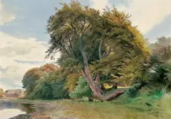 KELLERSEE. by Carl Hummel, Signiert und datiert unten rechts: C. Hummel, Kellersee 1888. Aquarell auf Bütten, sold May 2008