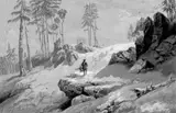Wilhelm von Kobell, MONDSCHEINLANDSCHAFT MIT JÄGERN.