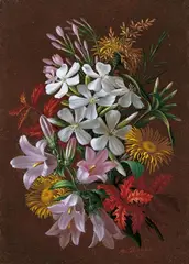 Adelheid Dietrich, BLUMENSTILLLEBEN., Signiert und datiert unten rechts: A. Dietrich 85. Öl auf Leinwand, auf Karton aufgezogen