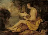 Anselm Feuerbach, SITZENDER WEIBLICHER AKT
