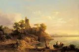 Károly (Karl) Markó the Elder, ITALIENISCHE LANDSCHAFT., Signiert und datiert unten links: C. Marko S.p.Ap. 1857. Öl auf Leinwand (doubliert)