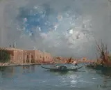François Nardi, ANSICHT VON VENEDIG., Signiert unten rechts: F. Nardi. Öl auf Leinwand