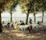 Otto Eduard Pippel, BIERGARTEN AM STARNBERGER SEE.