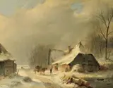 Andreas Schelfhout, WINTERLANDSCHAFT.