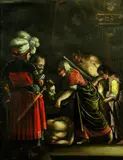 Nachfolge Adam Elsheimer, DIE ENTHAUPTUNG JOHANNES DES TÄUFERS., Öl auf Kupfer