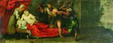 Flemish School, SAMSON UND DELILAH., Öl auf Holz