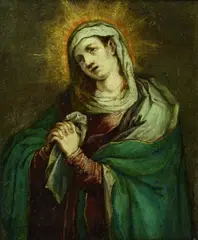Flemish School, MATER DOLOROSA., Öl auf Kupfer