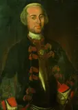 G. Spooleder, BILDNIS CHRISTOPH OTTO VON UNRUHE., Verso bezeichnet: Christoph Otto von Unruhe gebohrn Au 1717 12 Febr. in Uchelhermsdorff Glogauschen Fürstenthum Grünbergschen Preiße in Schlesien. G. Spooleder pinxit Quedlinb: 1742. Öl auf Leinwand (doubliert)