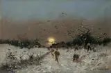 Otto Fedder, WINTERABEND., Signiert und datiert unten rechts: Otto Fedder M 96. Öl auf Leinwand