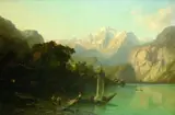 Franz Adolf Christian Müller, BLICK AUF DEN VIERWALDSTÄTTER SEE., Signiert unten links: F. Müller. Öl auf Leinwand