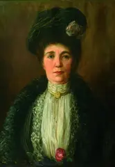 Max Usadel, BILDNIS GERTRUD OSTERMANN, MUTTER VON WILLI OSTERMANN., Signiert unten links: Max Usadell. Düsseldorf 1901. Öl auf Leinwand