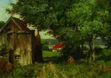 Carl Wuttke, SOMMERLANDSCHAFT MIT EINEM HAUS AM SEE.