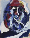 Karel Appel, OHNE TITEL (PERSONNAGE), Öl, Gouache, Aquarell, Kohle und Bleistift auf Karton