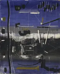 OHNE TITEL by Hubert Berke, Öl auf Leinwand, sold Nov 2007