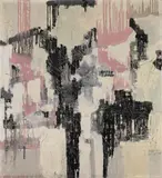Hubert Berke, OHNE TITEL, Öl, partiell geschabt, auf Leinwand