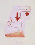 Joseph Beuys, KALB UND KINDER. SCROLLS. SKULPTUR AUS GOLD. VOGEL. ZELT UND LICHTSTRAHL. MIT FETT GEFÜLLTE SKULPTUR, 6 Original-Farblithographien, teils mit Aquatinta, auf dünnem Papier, aufgewalzt auf Velin (1 Blatt) bzw. auf graues Velin (5 Blatt), Blattgröße von