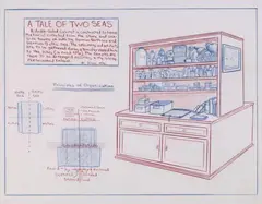 Mark Dion, A Tale of Two Seas, Farbstifte auf Karton