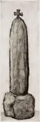 MÉGALITHE by Loic Le Groumellec, Lack auf Leinwand, sold Nov 2007