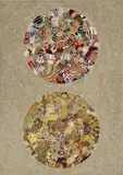 Jiří Kolář, OHNE TITEL (DIE KALTE PLATTE), Papiercollage auf festem Malkarton