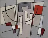 Jean Leppien, 9/48 XCIX, Öl auf Hartfaserplatte