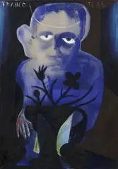 Thomas Lange, FRANCO (BILDNIS FRANK DORNSEIF), Öl auf Nessel