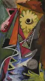 OHNE TITEL by Ernst Wilhelm Nay, Gouache auf Papier auf Unterlagekarton, sold Nov 2007