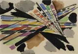 OHNE TITEL (DIAGONALE) by Ernst Wilhelm Nay, Aquarell auf genarbtem Aquarellpapier, sold Nov 2007