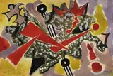 OHNE TITEL by Ernst Wilhelm Nay, Gouache auf Zeichenkarton, sold Nov 2007