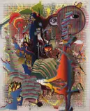 Markus Oehlen, OHNE TITEL (SUNSPLOTCH), Lack auf Leinwand