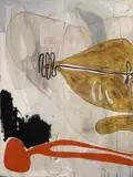 Markus Oehlen, OHNE TITEL (MUND), Öl und Kreide auf Leinwand