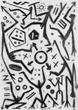 Ohne Titel by A. R. Penck, Graphit auf weißem Zeichenpapier, sold Nov 2007