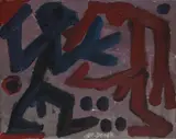 OHNE TITEL by A. R. Penck, Öl auf Leinwand, sold Nov 2007