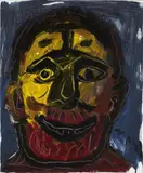 OHNE TITEL (SELBSTPORTRAIT) by A. R. Penck, Acryl auf Leinwand, sold Nov 2007