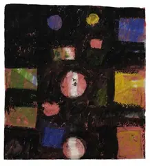Norbert Prangenberg, VANIKUM, Pigment, Gouache, Tusche, Kohle und Bleistift auf gefaltetem Transparentpapier