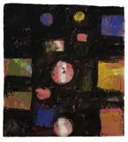 Norbert Prangenberg, VANIKUM, Pigment, Gouache, Tusche, Kohle und Bleistift auf gefaltetem Transparentpapier