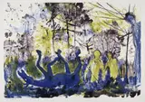Daniel Richter, Lasst doch die alte Möhre zimbeln, Original-Farblithographie auf Rives-Velin