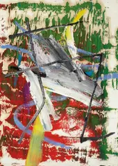 Gerhard Richter, Ohne Titel, Öl auf chamoisfarbenem Halbkarton