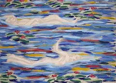 SCHWIMMER by Salomé, Acryl auf Leinwand, sold Nov 2007