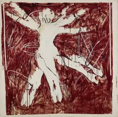 Mario Schifano, BALLERINO RUSSO ROSSO, Öl auf Leinwand