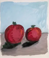 Thomas Schütte, OHNE TITEL, Acryl, Lack und Gouache auf chamoisfarbenem Papier