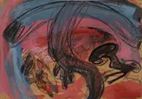 Walter Stöhrer, Hermaphrodite, Öl, Gouache und Kohle auf bräunlichem Karton