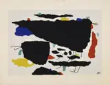 Willi Baumeister, Mo, Farbserigraphie auf festem gelblichen Papier